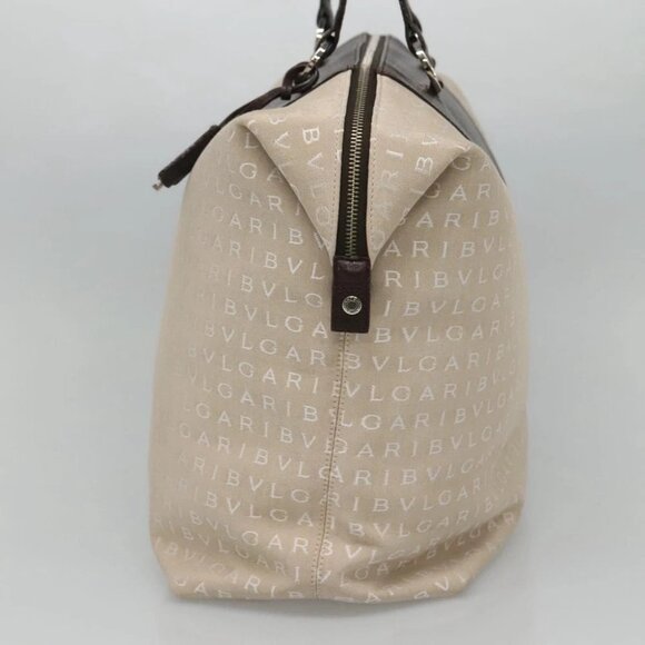 BVLGARI Logo Mania Tote Bag Canvas Beige - Picture 5 of 14